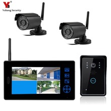 Система видеонаблюдения Yobang, 2,4G, монитор с видеозаписью, дверной звонок + Цифровая камера МП, Домашний домофон 7 дюймов, видеодомофон 2024 - купить недорого