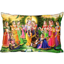 Custom Radha Krishna New Arrival Pillowcase 45x35cm(One Side) Rectangle Zipper Print Throw Wedding Decorative Pillowcase Cover 2024 - buy cheap