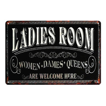 LADIES ROOM Plaque Vintage Metal Tin Signs Home Bar Pub Decorative Metal Plates RELAX Eat Welcome Wall Stickers Art Poster N224 2024 - buy cheap