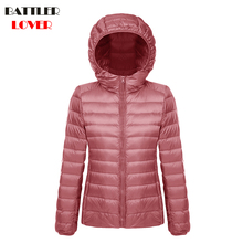 2019 Winter Women Ultra Light Down Jacket 90% Duck Down Hoody Jackets Long Sleeve Warm Coat Parka Female Solid Portabl Outwear 2024 - buy cheap