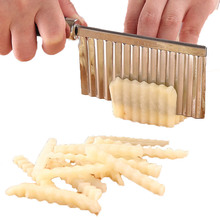 Cuchillo triturador de acero inoxidable para patatas fritas, herramienta de cocina con mango de plástico, cortador de verduras, pulido de espejo, trituradora de patatas fritas, 2 uds. 2024 - compra barato