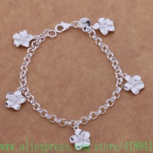Silver Plated bracelet, Silver Plated fashion jewelry Five flower /dyyamqfa baaajrha AH075 2024 - buy cheap