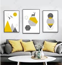 Nordic Abstract Geometric Heed Deer Modern Posters And Prints Wall Art Canvas Painting Wall Pictures For Living Room Decor 2024 - buy cheap