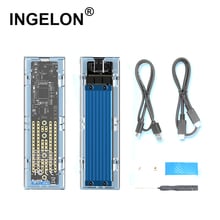 Ingelon Pcle NVMe SSD Enclosure M.2 USB3.1 Type C Sata to usb HDD Case M Key 2230 2242/2260/2280/SSD Box for Laptop PC & Phone 2024 - buy cheap