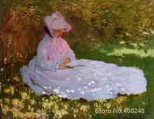 Claude Monet art collection The Reader oil Painting canvas High quality Hand painted 2024 - buy cheap