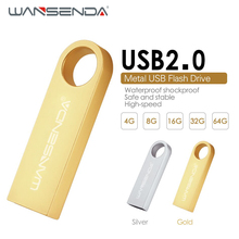 Wansenda-Mini unidad Flash USB 2,0, Pendrive de Metal de 128GB, 64GB, 32GB, 16GB, 8GB y 4GB 2024 - compra barato