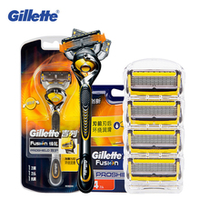 Gillette-maquinilla de afeitar Fusion Proshield para hombres, cuchillas de seguridad para afeitar Barba, depilación, 1 mango + 5 cuchillas 2024 - compra barato