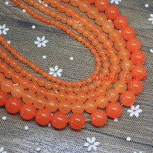 Orange Stone Round Beads AAA+ Natural Stone Beads For Jewelry Making 15.5"/strand Pick Size 4,6,8,10,12mm Beads (F00014) 2024 - buy cheap