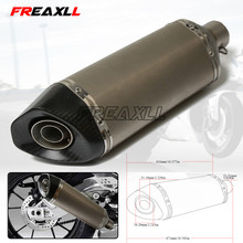 36-51mm Real Carbon Fiber Motorcycle Exhaust Pipe Motocross Muffler CB400 CBR1000rr Z800 Z750 ER6R zx6r s1000rr gsxr750 R1 R6 2024 - buy cheap