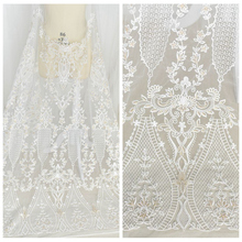 LASUI 1y=1lot  High-grade classical embroidery mesh lace fabric wedding dress veil handmade diy decoration materials X0456 2024 - buy cheap