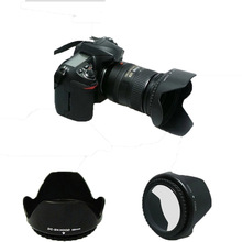 10pcs  Universal Digital Camera black Flower shape  Lens Hood  for nikon Canon 18-55  58mm Screw Spiral 58 mm 2024 - buy cheap