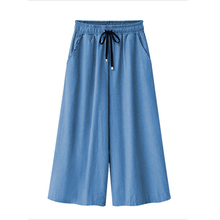 Oversized Denim Summer Wide Leg Pants Women Thin Casual Calf-length Pants 2019 Fashion Loose Trousers Femme Plus Size 5XL 6XL 2024 - buy cheap
