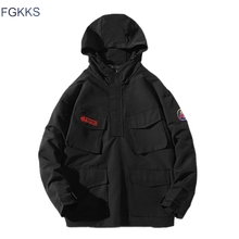 Мужская куртка с капюшоном FGKKS, Повседневная Уличная куртка в стиле хип-хоп, 2020 2024 - купить недорого