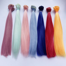 Peruca 6 argolas artesanal bjd, peruca 1/8 1/3 1/6, cabelo sintético para bonecas diy 2024 - compre barato