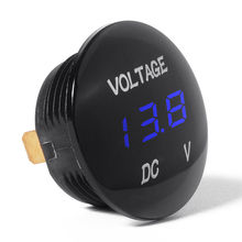 DC 12V-24V Blue Waterproof LED Digital Display Voltmeter Socket for Vehicle Motorcycle Car Round Panel Voltage Meter Tester 2024 - buy cheap
