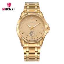 Top Brand Luxury Men Waterproof Stainless Steel Casual Gold Watch Man Quartz Clock Male Sports Watches Chenxir Elogio Masculino 2024 - buy cheap