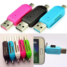 2in1 USB OTG Card Reader Universal mini USB OTG TF Card Reader Phone Extension Headers mini USB OTG Adapter for Android 2024 - buy cheap