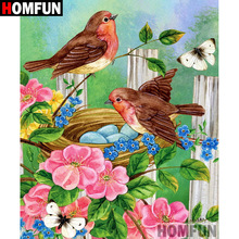 HOMFUN 5D DIY Diamond Painting Full Square/Round Drill "Bird flower" Embroidery Cross Stitch gift Home Decor Gift A08113 2024 - buy cheap