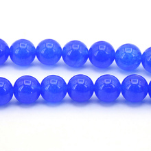 Hot sale!Blue chalcedony 10mm round shape loose beads 15" DIY stone beautiful fashion style jewelry making design 2024 - buy cheap