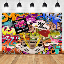  90's Party Backdrop Graffiti Hip Pop 90s Photography Background Vinyl 90s Themed Birthday Party Banner Backdrops 2024 - buy cheap