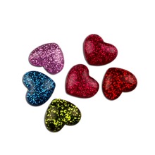 30Pcs Mixed Resin Bling Glitter Heart 16mm Cabochon Flatback Decoration Crafts Embellishments For Scrapbooking Diy Accessories 2024 - buy cheap