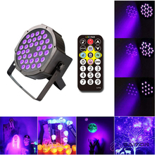 Refletor led para palco, 36leds, uv, roxo, dmx, luz ultravioleta par, discoteca, dj, ktv, bar, festa em casa, projetor de luz de fundo, lâmpada