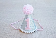 Girls First Birthday Mini Silver Glitter Party Hat Girls 1st Birthday Hat Newborn Birthday Hat Kids Photo Shot Donut Party 2024 - buy cheap