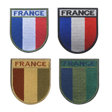 Escudo de bandera del ejército francés, brazalete bordado 3D, insignia de moral de la fuerza táctica militar, mochila de camuflaje, Parche de ropa 2024 - compra barato