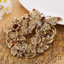 Big Size Butterfly Brooches For Women Wedding Accessory Nice Flower Brooch Pin Brand Rhinestone Crystal Hijab Pins christmas 2024 - купить недорого