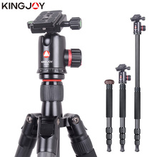 Kingjoy oficial k2208 + qh20 câmera de fibra carbono profissional tripé monopé dslr para modelos movil flexível stativ slr dslr 2024 - compre barato