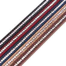 XCHARMS/6MM Flat PU Leather Cord/Crystal Rhinestone Rope/Jewelry Findings Accessories/Fashion Jewelry Making/Bracelet Materials 2024 - buy cheap