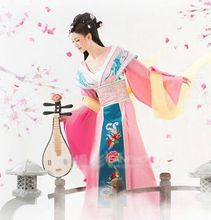 Костюмы розовых принцесс для взрослых, Китайская древняя одежда для женщин, костюмы династии Тан, традиционный китайский костюм 2024 - купить недорого