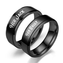 Новые модные кольца из титановой нержавеющей стали высшего качества с буквами для женщин и мужчин, обручальные кольца, парные ювелирные изделия, оптовая продажа 2024 - купить недорого