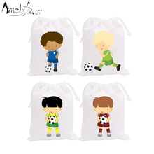 Sports Theme Party Favor Bags Football Boys Players Sports Meeting Birthday Event Candy Bags Gift Bags Party Container Supplies 2024 - buy cheap