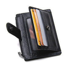 New luxury Slim Blocking Leather Wallet Credit ID Card Holder Purse Money Case for Men Women Fashion Ba 2024 - buy cheap