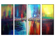 4 Pcs/set Oil Painting On Canvas Handmade Pictures Large Wall Art Decoration Living Room Unique Gift Picture Colours 2024 - buy cheap