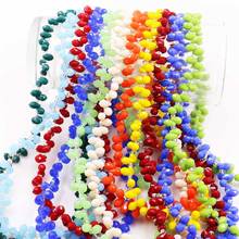 ZHUBI 100PCS/LOT Crystal Glass Drop Pendant 5*8mm Faceted Teardrop Beads For Jewelry Making Necklace Bracelet Fashion Charms DIY 2024 - buy cheap