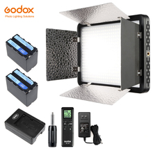 Godox-Lámpara de luz LED para vídeo, mando a distancia para videocámara DV, cámara + 2x batería NP970 + cargador, 3300-5600K, envío gratuito por DHL, LED500LRC 2024 - compra barato