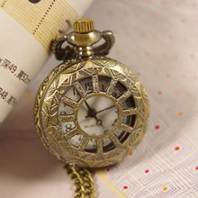 2017 watch with chain hot sale new men women lady telephone style steampunk mini bronze quartz Pocket Watch Antique wp045 2024 - buy cheap