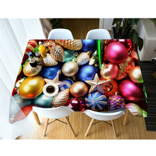 3d Tablecloth Merry Christmas Colorful Ball Pattern Washable Cotton Cloth Thicken Rectangular and Round Wedding Table Cloth 2024 - buy cheap