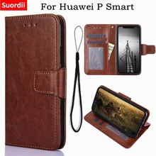Huawei P Smart Case Crazy Horse Бумажник PU кожаный чехол флип чехол для телефона для huawei P Smart PSmart 5,65 дюймов 2024 - купить недорого