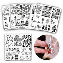 6*6 см квадратные пластины для штамповки ногтей DIY кружева цветочный узор для дизайна ногтей штамповка шаблон изображения пластины трафареты 2024 - купить недорого