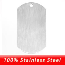 100% Stainless Steel Blank Dog tags For Men Surface Brushed Tag Polish Military Tags Pendants Wholesale 50pcs 2024 - buy cheap