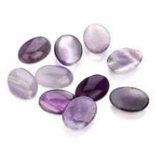 LOULEUR 10pcs/lot 10*14/13*18/18*25mm Natural Stone Cabochon Beads Oval Purple Aventurine Jade Created Beads For Jewelry Making 2024 - buy cheap