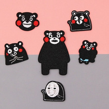 Cartoon Kumamon Bear Embroidered Patches Iron On Cute Kawaii Anime Appliques for Clothes Jeans Hats Badges 3D Diy Accessories 2024 - buy cheap