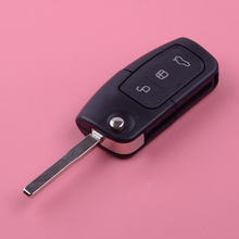 DWCX-carcasa de llave remota plegable, 3 botones, para Ford Mondeo MK4 Fiesta c-max Galaxy Kuga s-max 2008 2009 2010 2024 - compra barato