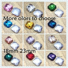 18mm,23mm Pointed Back Square Octagon Glass Crystal Fancy Stone Rich Colors For Jewelry Making 2024 - buy cheap