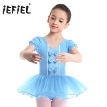 Iefiel-vestido de ballet com malha tutu profissional, roupa de balé para meninas, trajes infantis, ginástica, malha 2024 - compre barato
