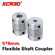 XCR3D 3D Printer Parts 5mm to 8mm Flexible Shaft Coupler Z Axis Motor Jaw Shaft Coupling L19D25mm CNC 5*8mm Stainless Steel 1pcs 2024 - buy cheap