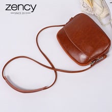 Zency 100% Genuine Leather Soft Skin Cute Women Messenger Bag Girls Shell Travel Handbag Elegant Shoulder Purse Lady Phone Bags 2024 - buy cheap